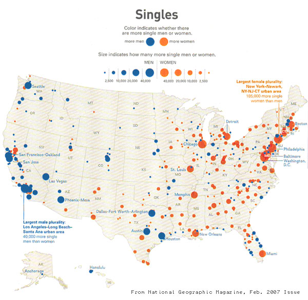 map of us cities. various American cities.